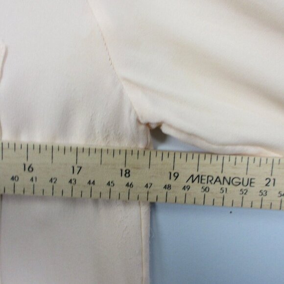 Club Monaco Button Front Blouse Women M Peach Long Sleeve Pockets Casual 112 - Picture 8 of 10